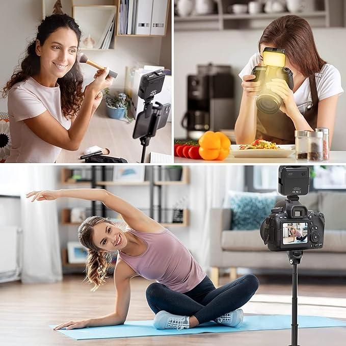 LEDGlow Premium LED Video Light with Versatile Phone Holder Clip